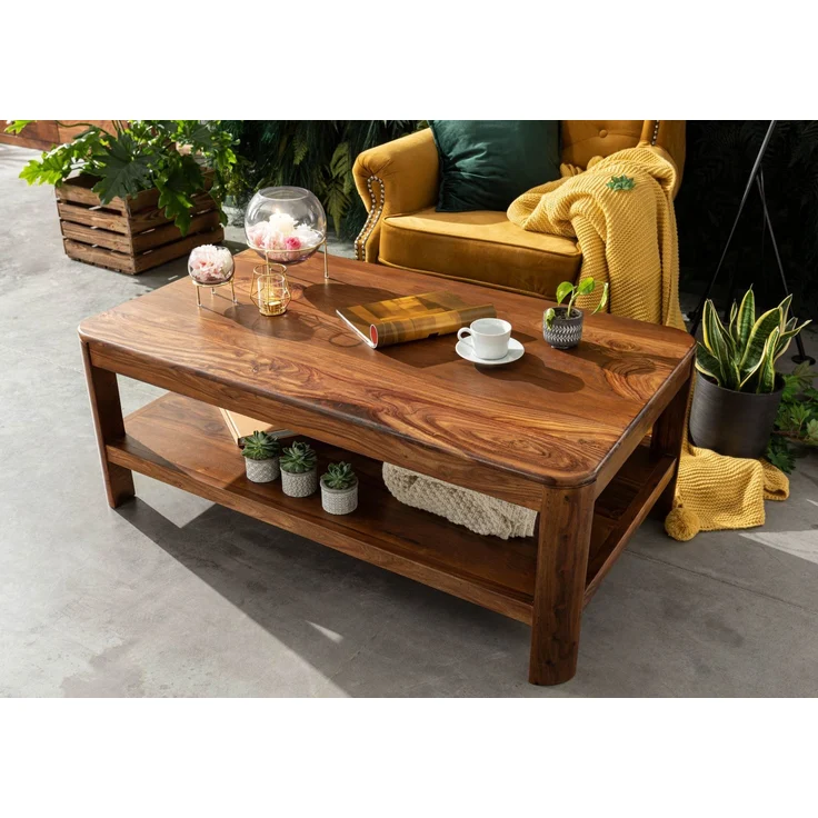 Couchtisch Sheesham 120x70x45 walnuss gewachst TORONTO #205 – Bild 2