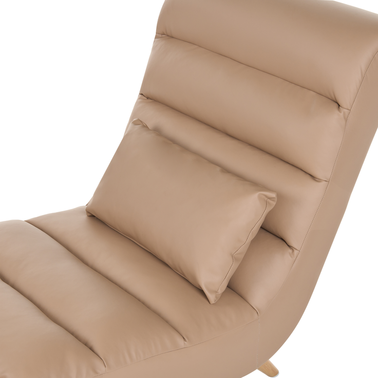 Chaiselongue RIVES Kunstleder Hellbraun – Bild 6