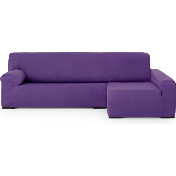 ECOMMERC3 Chaiselong-Sofabezug mit langem Arm rechts, universell und vielseitig – Sofabezug, violett, einfach anzubringen, für Rückenlehne, Sitz und Armlehnen