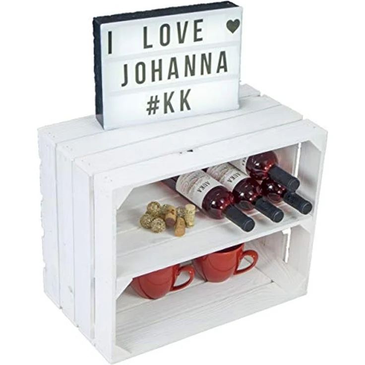 Kistenkolli Altes Land Allzweckkiste 2er SET "Johanna" Weiß Längs (Spar-Set, 2er Set) – Bild 4