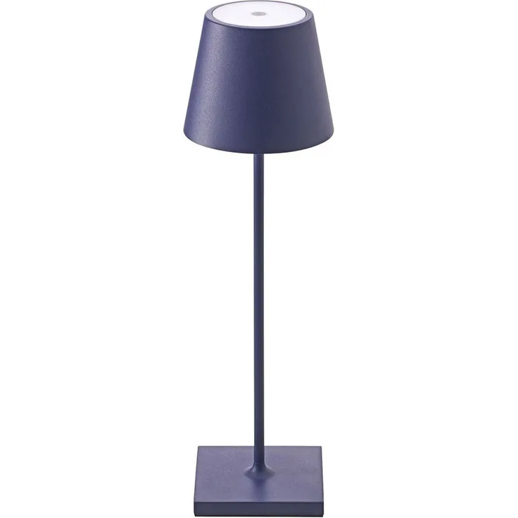 LED Tischleuchte, pflaumenblau, Touchdimmer, Akku, H 38 cm