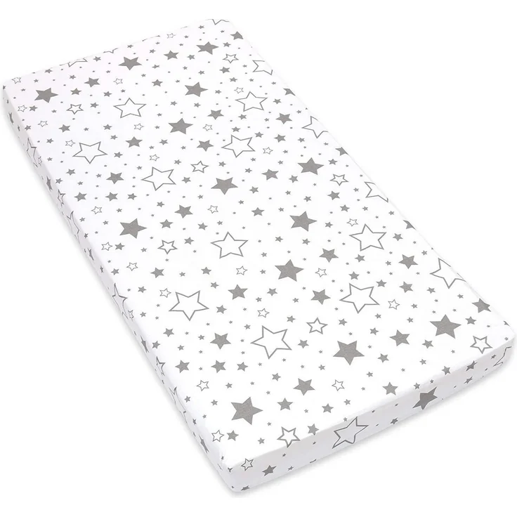 Amilian Spannbettlaken Spannbetttuch für Babybett Kinderbett Baby 100% Baumwolle 120x60 cm, Gummizug: an den Ecken, in vielen Mustern erhältlich – Bild 1