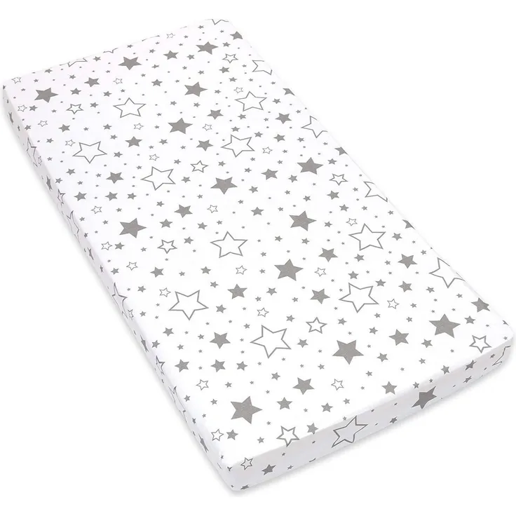 Amilian Spannbettlaken Spannbetttuch für Babybett Kinderbett Baby 100% Baumwolle 120x60 cm, Gummizug: an den Ecken, in vielen Mustern erhältlich