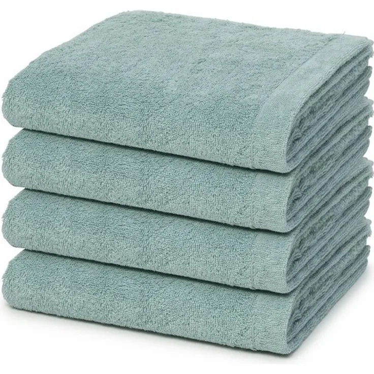 Cawö Lifestyle 4 tlg. Frottier-Set - 4 X Handtuch (50 X 100cm) - 520 g/m2 - Seegrün