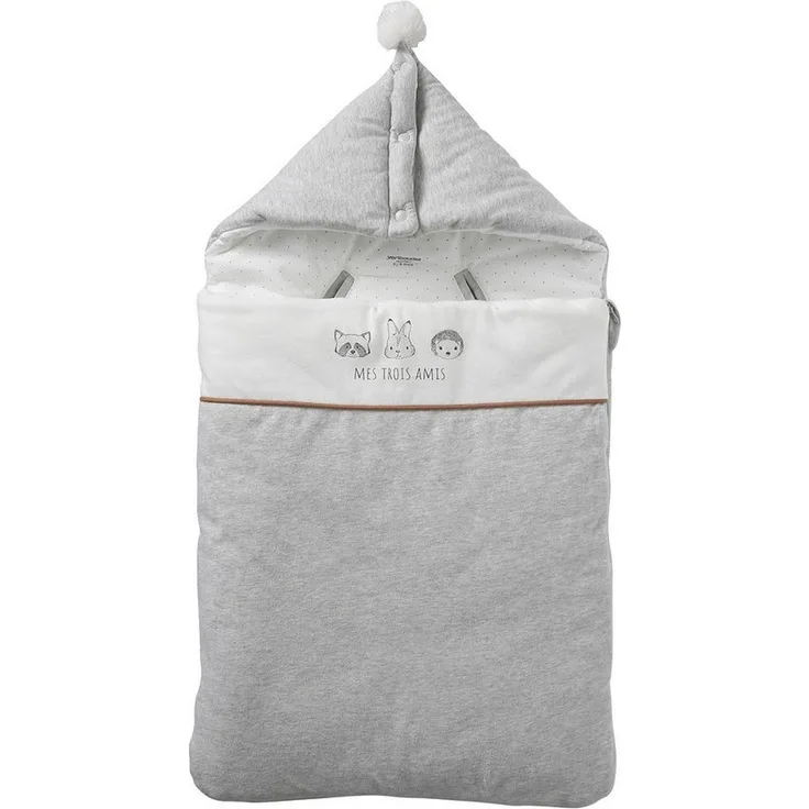 vertbaudet Fußsack Baby Ausfahrsack KLEINE FREUNDE, Bio-Baumwolle