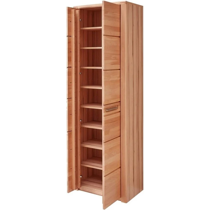 Stella Trading Nature ONE Garderobenschrank in Kernbuche Teil-massiv FSC-Zertifiziert - Flurgarderoben Schrank mit viel Stauraum - 65 x 201 x 40 cm (B/H/T) – Bild 1