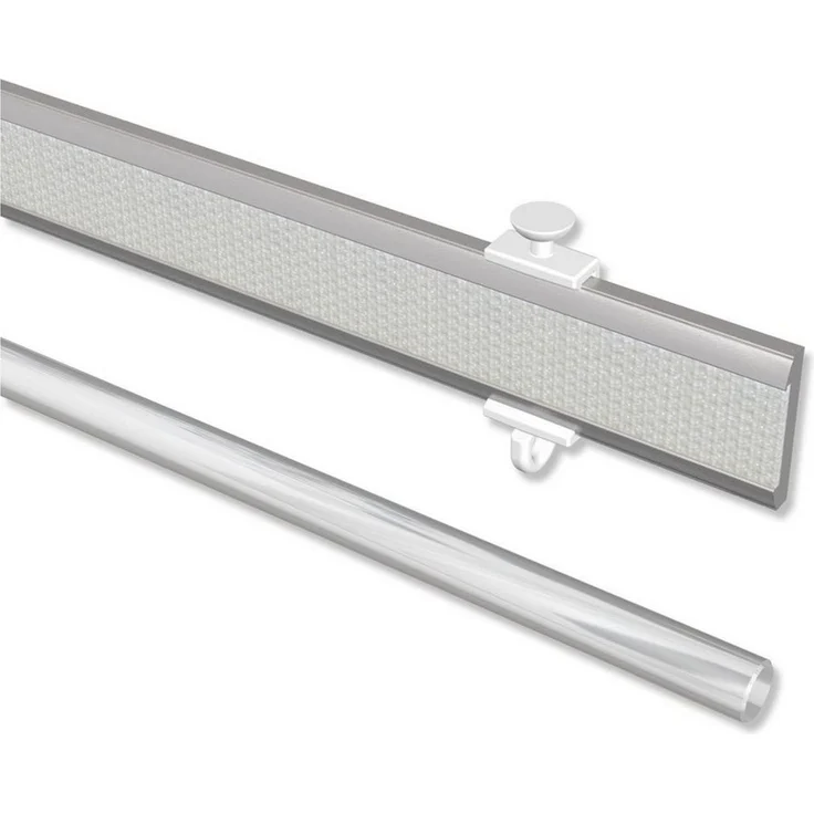 INTERDECO Paneelwagen Easyslide, Schiebegardinen, Gardinenschienen, (1 Stück, Silbergrau), kürzbar – Bild 2