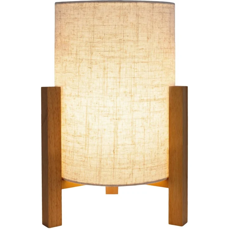 Tischlampe Wohnzimmer Tischleuchte Schlafzimmer Stoff Retro Natur Beige 3193827 – Bild 1