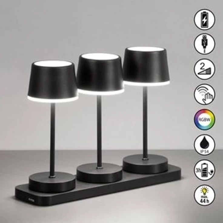 easy! BY FHL LED Tischleuchte Gardo, Dimmfunktion, Farbwechsel, LED fest integriert, Warmweiß, lange Leuchtdauer – Bild 5