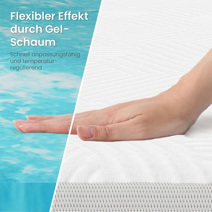 ELONEO Gel Topper Matratzenauflage 90 x 190 x 8 cm – Bild 5