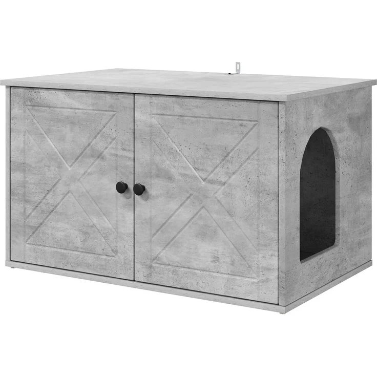 vidaXL Katzenhaus Beton 85 x 55 x 50 cm Holzwerkstoff 8000728 – Bild 2