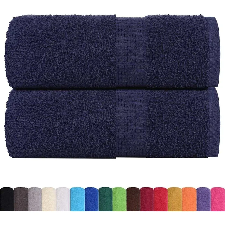 vidaXL Waschtücher FROGN 2 Stk. Marineblau 30x30 cm 360 g/m² 136776 – Bild 2