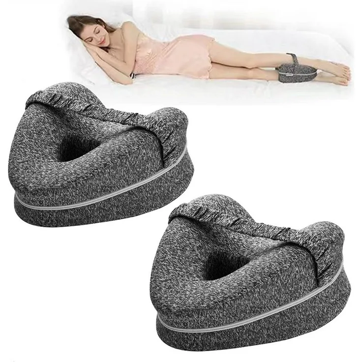 Mutig Balancekissen Kniekissen für Seitenschläfer 2 Stück,Ergonomisches Lagerungskissen, Memory-Schaum für Rücken-/Hüft-/Gelenk- und Ischiasschmerzlinderung