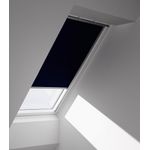 Verdunklungsrollo DKL SK06/MK06/CK02/FK06/MK04/CK04 1085S, VELUX, verdunkelnd, ohne Bohren, in Führungsschienen, VELUX »Pick & Click!«, alufarbene Führungsschienen & Griffleiste
