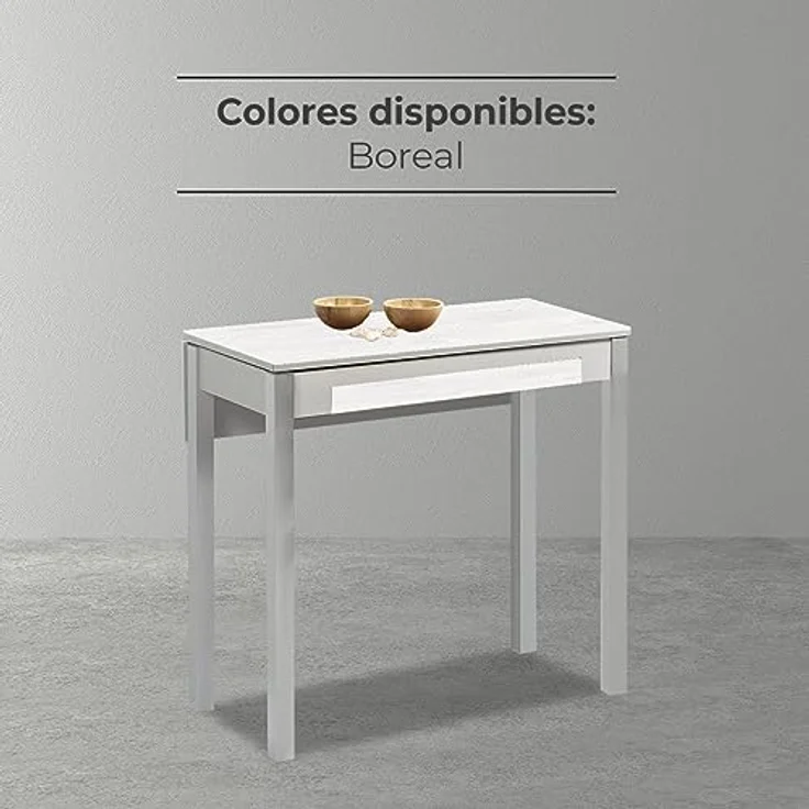ASTIMESA Küchentisch, Nebel, 90 x 50 cm, verlängert 90 x 70 cm – Bild 6