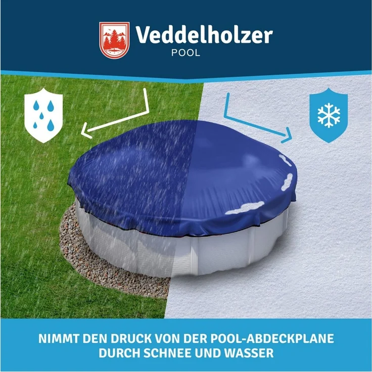 Veddelholzer aufblasbare Whirlpoolabdeckung Poolkissen Winter Ø4 m Luftkissen Set Inkl. 15 m Befestigungsseil, Pool Zubehör zur Überdachung Abdeckung – Bild 4