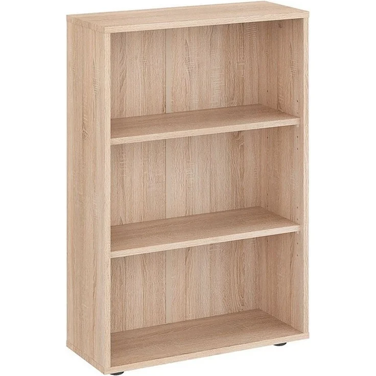 KOMTO Bücherregal Lumo 60 cm breit Regal mit 3, 4, 6 Ebenen und Höhenverstellbare Regale, Aufbewahrungsregal Bookshelf Weiß – Bild 1