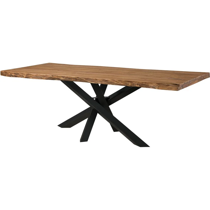 Baumtisch Sheesham 180x90x79 natur gebeizt / Mikado-Beine anthrazit matt FREEFORM 5 – Bild 1