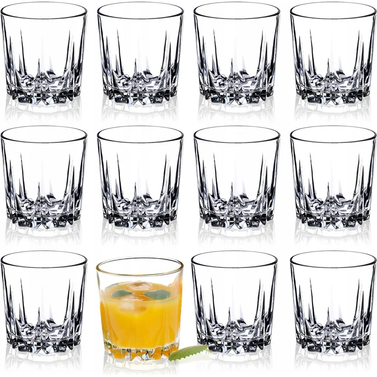 KADAX 12x Trinkgläser Whisky-Getränkesaft 300ml dickes Glas-Set – Bild 1