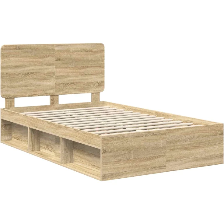 vidaXL Bettrahmen Sonoma 120 x 200 cm Massives Kiefernholz 3412508 – Bild 3