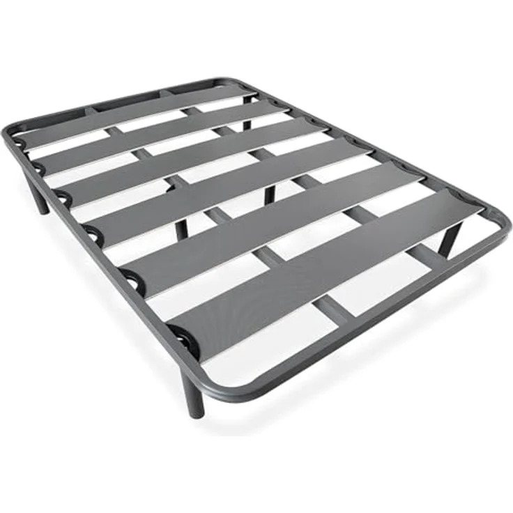Homey Verstärkter Lattenrost mit Breiten Lamellen, geräuschhemmend, Struktur 40x30 mm, mit Schraubfüßen, stark und robust, 150x200 cm – Bild 2