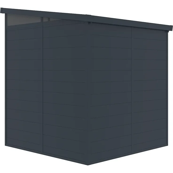 Vente-unique - MINARO Gartenhaus PlastikHarz Grau - B 180 cm x H 181 cm x L 180 cm – Bild 5