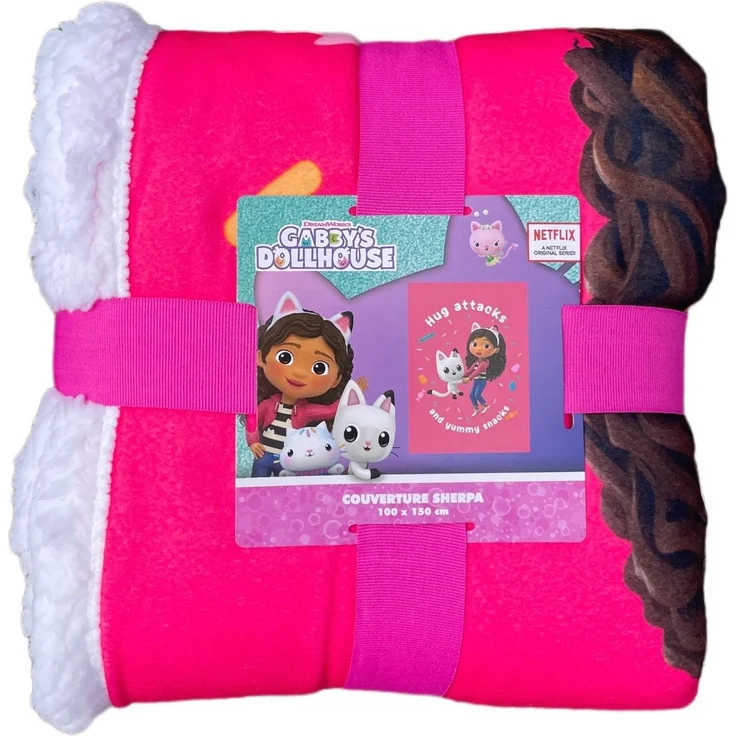 Gabby's Dollhouse Fleecedecke – Kuschelige Sherpa-Decke, 150 x 100 cm – Bild 2