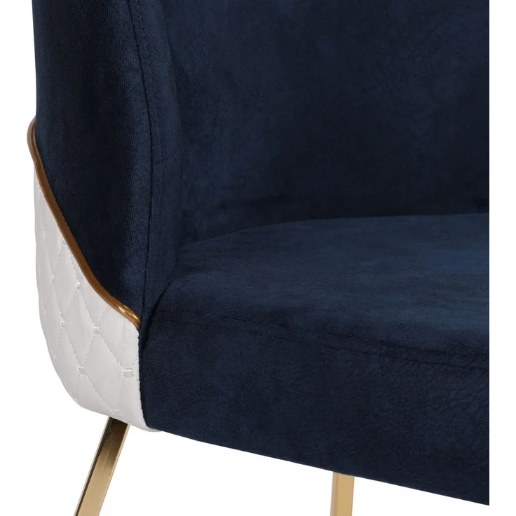 Skye Decor 'Madrid 908 V2' Stuhlset (2-teilig), Gold / Dunkelblau, 50 x 90 x 49 cm – Bild 6
