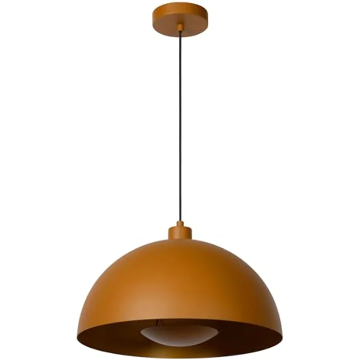 LUCIDE SIEMON Pendelleuchte Ø 40 cm, 1xE27, ockergelb, höhenverstellbar, Stahl, LED-kompatibel – Bild 2