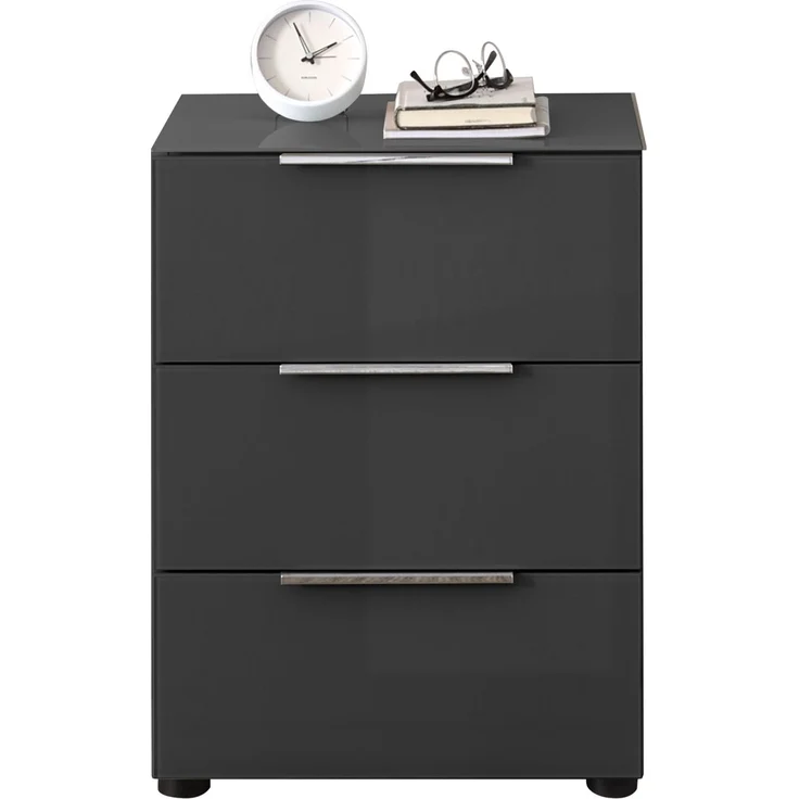 Nachtkommode >Sean< in Anthrazit, - 45x61x40 cm (BxHxT) – Bild 1