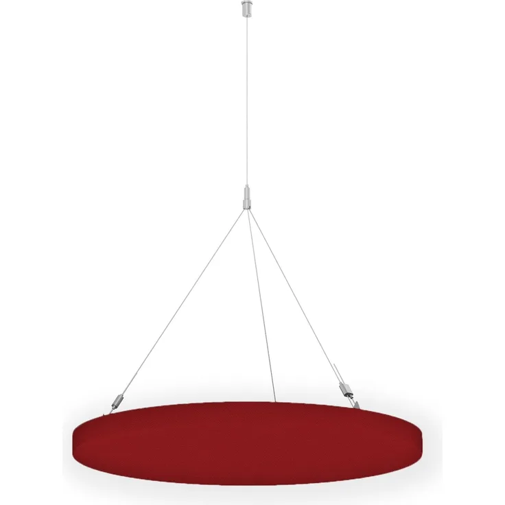 Rheinland Möbel FocusWall DAR04 – Runder Akustik-Deckenabsorber Ø 40 cm in Stofffarbe Calypso inkl. Chrom-Stahlseilen - Made in Germany - Klasse A, Stoffbezug, schwer entflammbar
