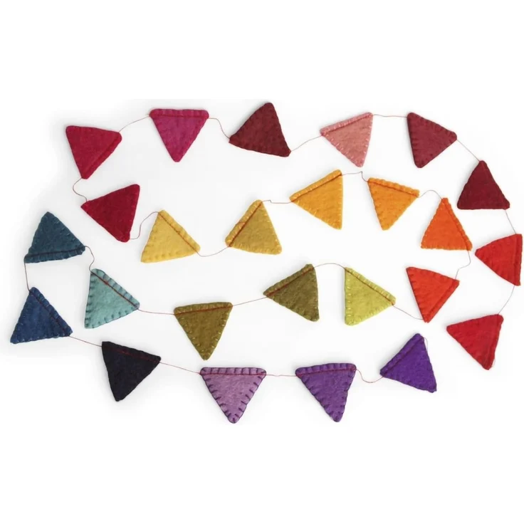 Én Gry & Sif Wimpelkette aus Filz, Kinderzimmer Babyzimmer Deko zum Aufhängen, hand-made, fair-trade, Girlande 190cm – Bild 1