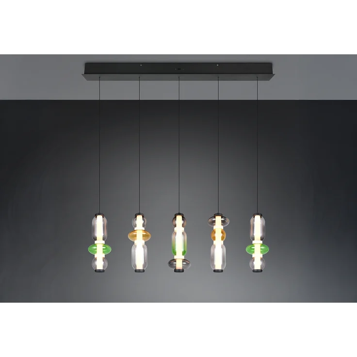 Moderne LED Pendelleuchte MINERVA 5-flammig, höhenverstellbar, Breite 100cm – Bild 10