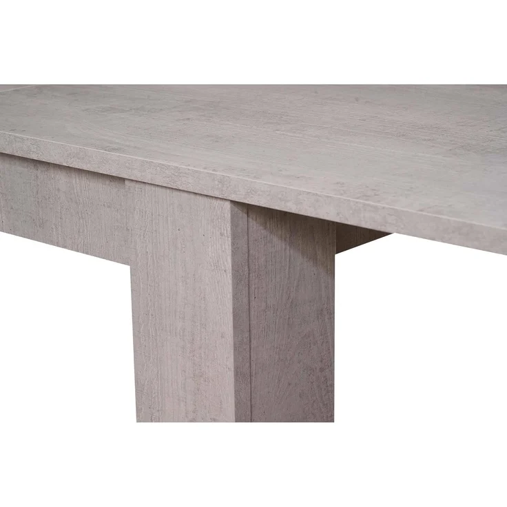 Dmora Ausziehbarer Esstisch, Ausziehbare Konsole, Moderner Tisch mit Auszügen, 160 / 220x88h80 cm, Zementfarbe – Bild 4