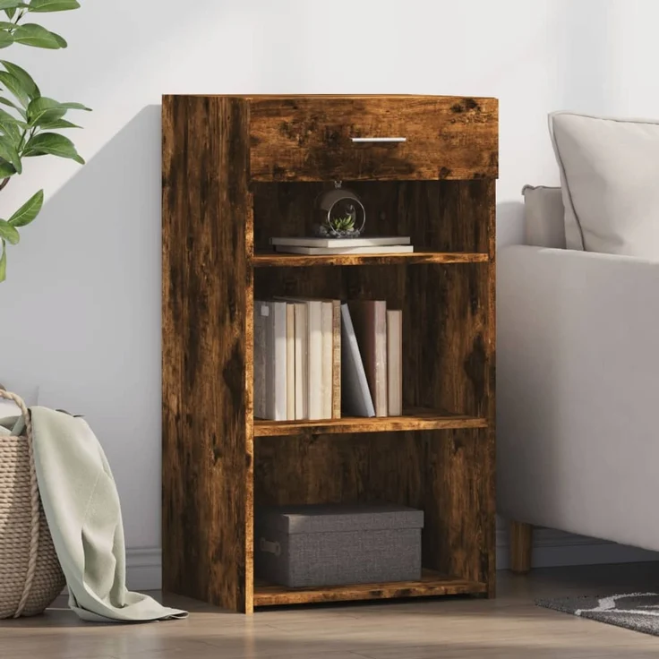 vidaXL Sideboard Räuchereiche 50x42,5x93 cm Holzwerkstoff 846331 – Bild 1