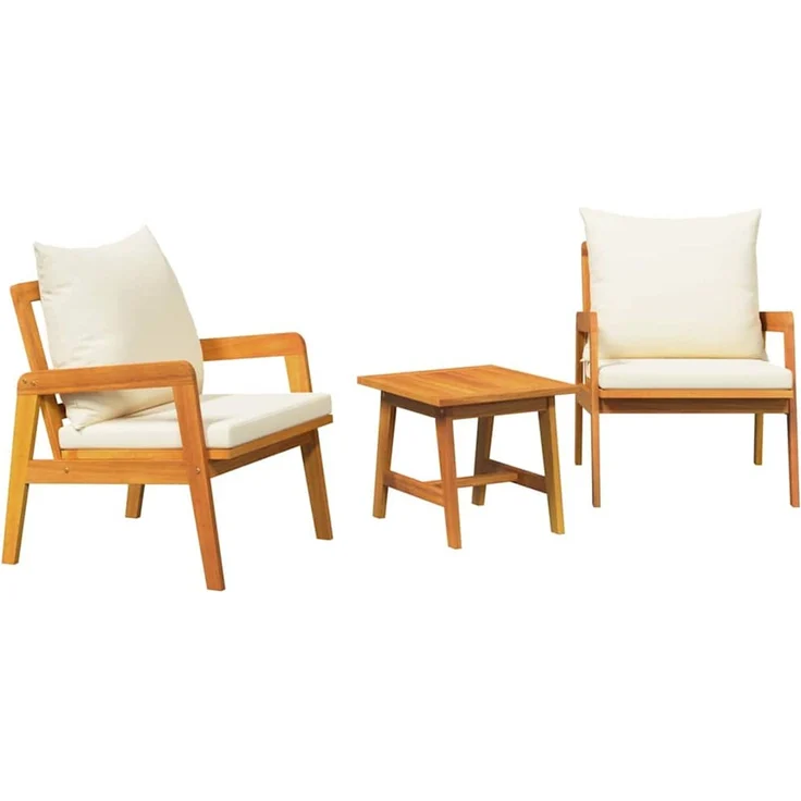 vidaXL Bistrogarnitur 3 stk. Braun Massivholz Akazie 4106456 – Bild 2