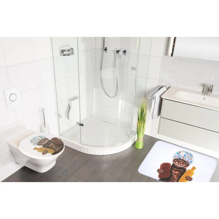 Sanilo Badematte Shower Cat, 50 x 80 cm, sehr weich, rutschfest, waschbar und schnelltrocknend, 100% Polyester – Bild 3