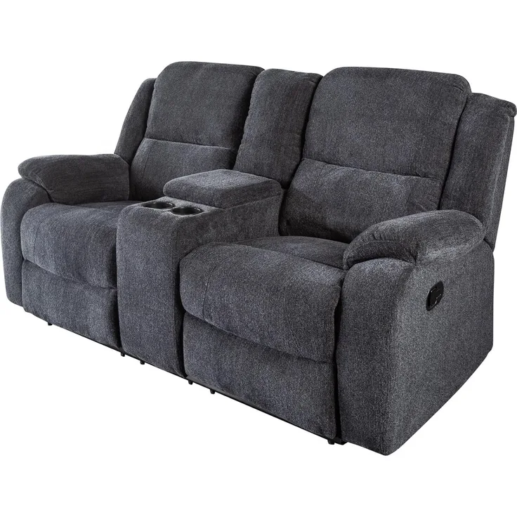 riess-ambiente Sessel HOLLYWOOD dunkelgrau - Kinosessel, Fernsehsessel, verstellbar, Wohnzimmer · Getränkehalter · Strukturstoff · Federkern · Modern
