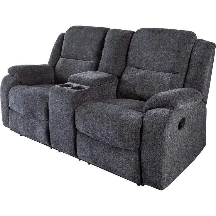 riess-ambiente Sessel HOLLYWOOD dunkelgrau - Kinosessel, Fernsehsessel, verstellbar, Wohnzimmer · Getränkehalter · Strukturstoff · Federkern · Modern – Bild 1
