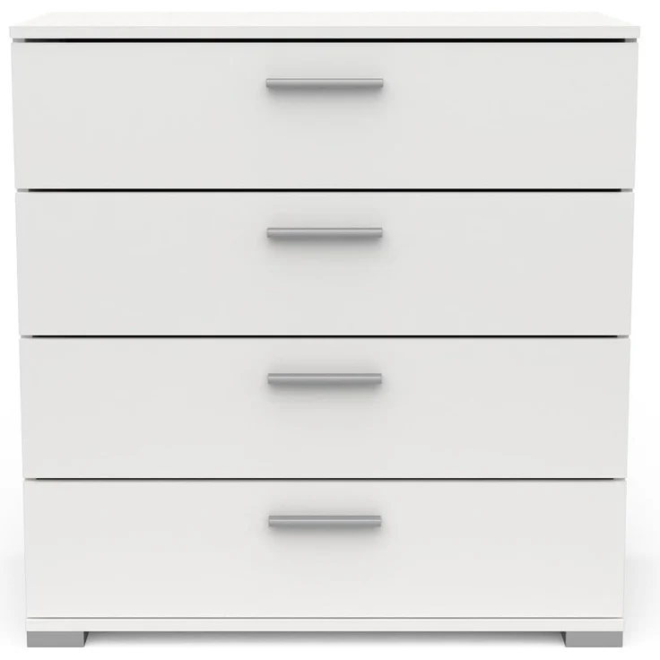 Calicosy Kommode mit 4 Schubladen in Mattweiß - L 79,7 cm - Weiß – Bild 1