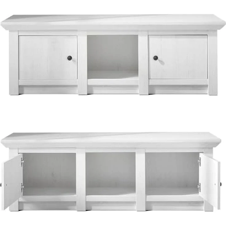 Lomadox Wohnzimmer-Set WINGST-61, (Mega-Spar-Set, 6-St, 6-tlg), Pinie weiß Nb. 340/207/45 cm – Bild 3