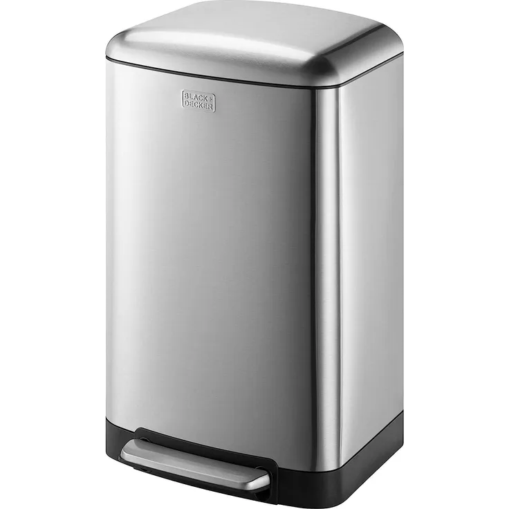 Treteimer 61, 5 cm Edelstahl 30 Liter silber