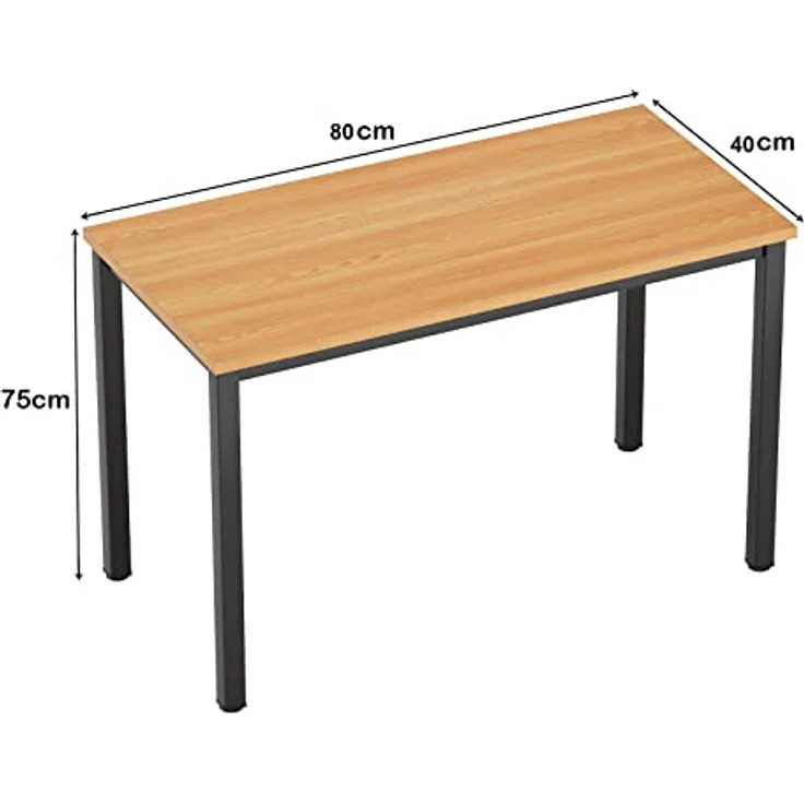 SogesHome Computertisch PC Schreibtisch 80 x 40 x 75 cm Büro Workstation für Home Office Verwenden Schreibtisch, Esstisch Konferenztisch AC3BB-8040-SH – Bild 3