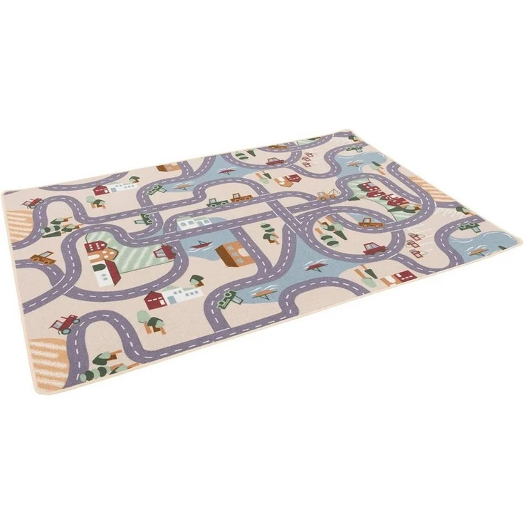Snapstyle Kinder- und Spielteppich, 100% Polyamid, Fun Town Beige, 80x160 cm – Bild 2