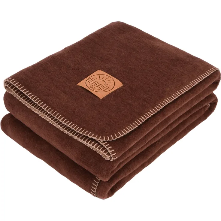 Depotex Wohndecke Doubleface 150x200 cm, brown - taupe
