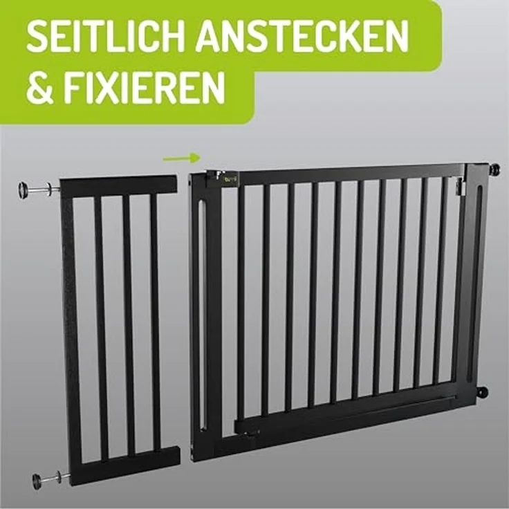 BOMI Zubehoer für Türsicherungen Baby Miko PEFC geprüftes Buchenholz | Verlängerung 30 cm | Erweiterungen für Tiergitter, Hundegitter, Babyschutzgitter, Türschutzgitter, Türgitter – Bild 4