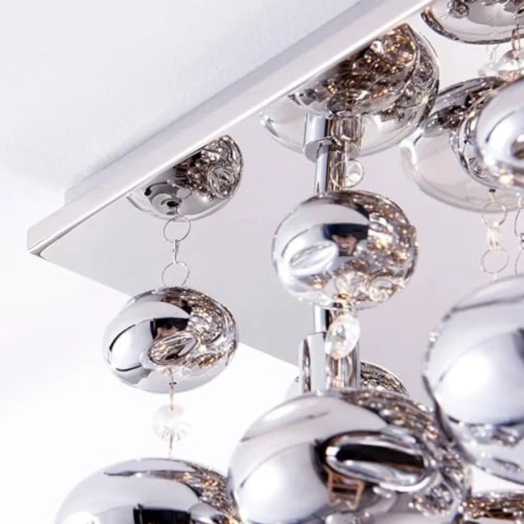 Lindby Deckenleuchten Esfera, Metall, Chrom IP20, 4 x 33 W – Bild 7