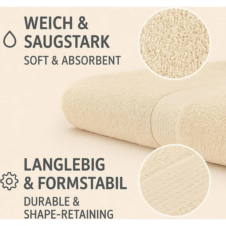 Betz Handtücher Premium Handtuch-Set 12-tlg, 100% Baumwolle (Set, 12-St), Duschtücher,Handtücher, Gästetücher, Seiftücher,Waschhandschuhe – Bild 4