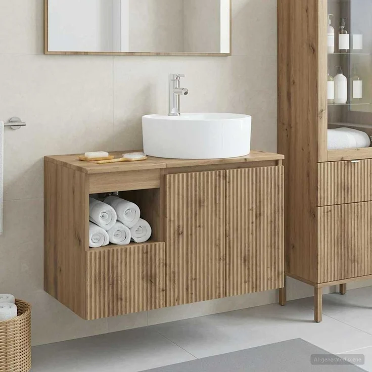 vidaXL Badezimmerschrank-Set 2 stk. Artisan-Eiche 79,5 x 44,5 x 82 cm 3404083 – Bild 1