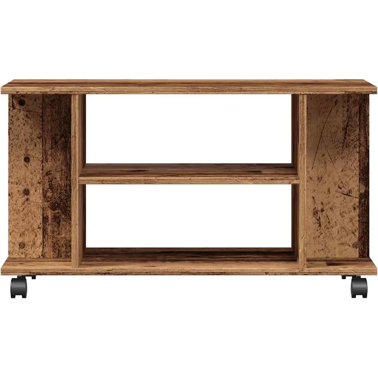 vidaXL TV-Regal mit Rollen Altholz-Optik 80x40x45 cm Holzwerkstoff 855790 – Bild 3
